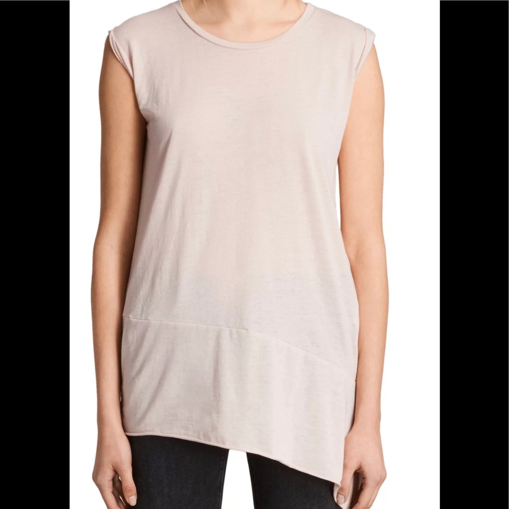 Allsaints Lauryn Sleeveless T-Shirt Cami pink